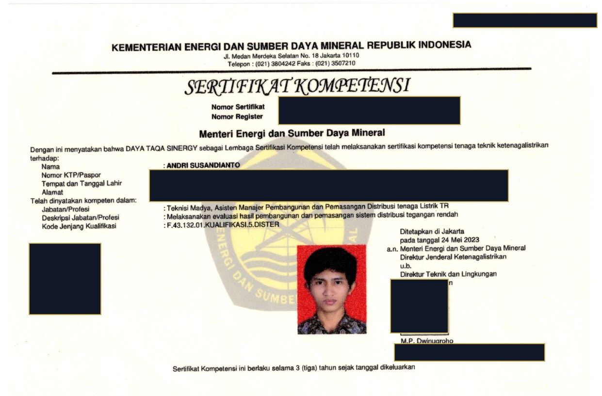 Teknisi Madya — Distribusi Tenaga Listrik TR