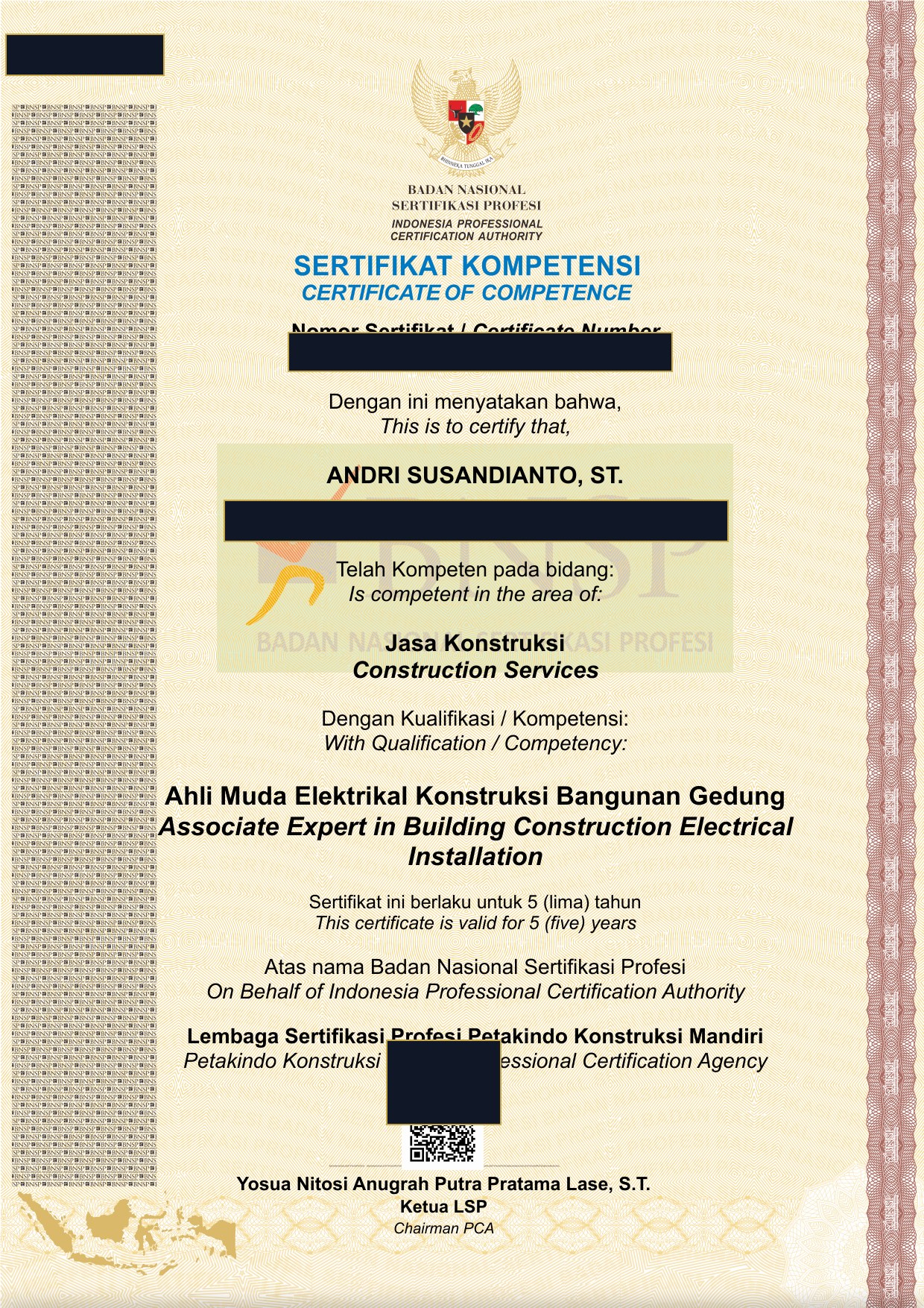 Ahli Muda — Elektrikal Konstruksi Bangunan Gedung